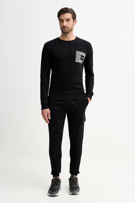 Fila dres bawełniany nadruk czarny FPW1226