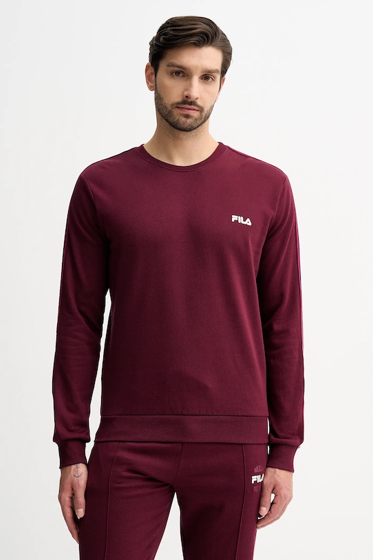 Odzież Fila dres bawełniany FPW1230 bordowy