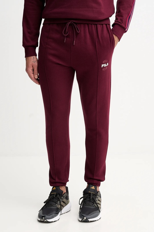 Fila dres bawełniany bordowy FPW1230