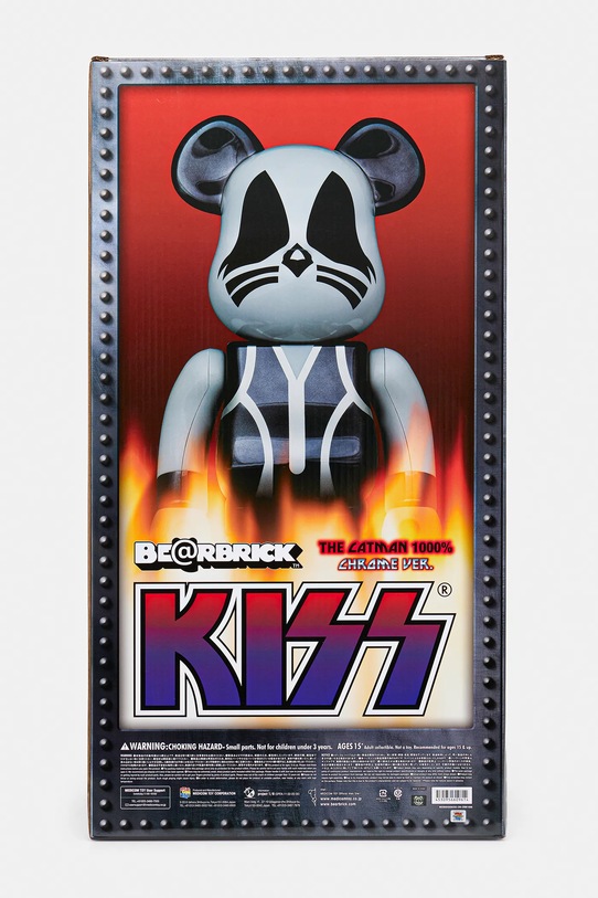 Accessories Medicom Toy decorative figurine Be@rbrick KISS Catman Chrome Ver. 1000% KISS.Catman.1000 gray
