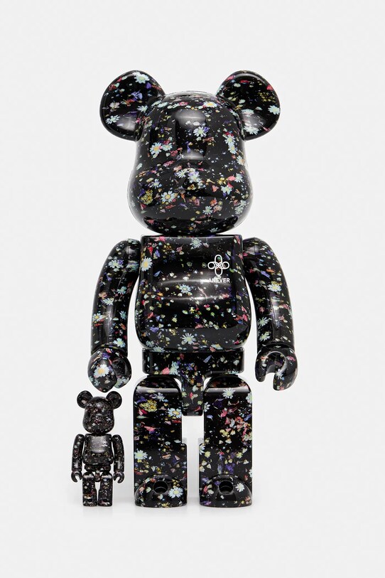 Dekoračná figúrka Medicom Toy Be@rbrick Anever Black 100% & 400% 2-pak čierna Anever.Black.100.400