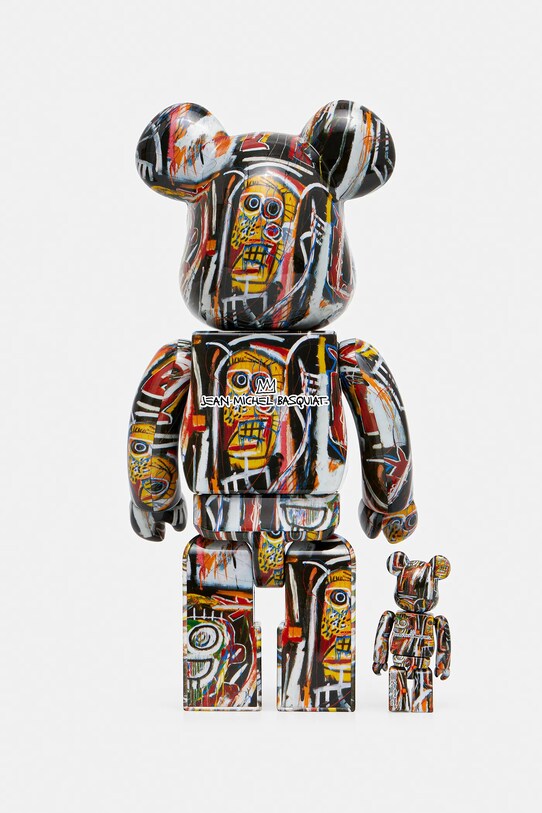 Medicom Toy figurină decorativă Be@rbrick Jean-Michel Basquiat 100% & 400% Jean.Michel.100.400 negru AW25