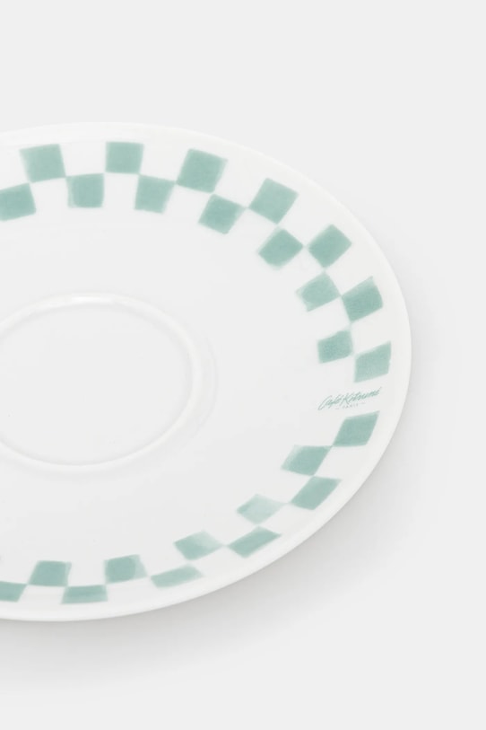 Šalica za kavu s tanjurićem Café Kitsuné Checkerboard Porcelain Cup And Saucer PU08111O0010 bijela AW25