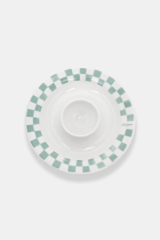 Čašica za jaje Café Kitsuné Checkerboard Porcelain Egg Cup bijela PU08104O0010