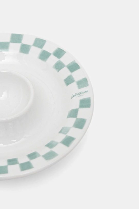 Dodaci Čašica za jaje Café Kitsuné Checkerboard Porcelain Egg Cup PU08104O0010 bijela