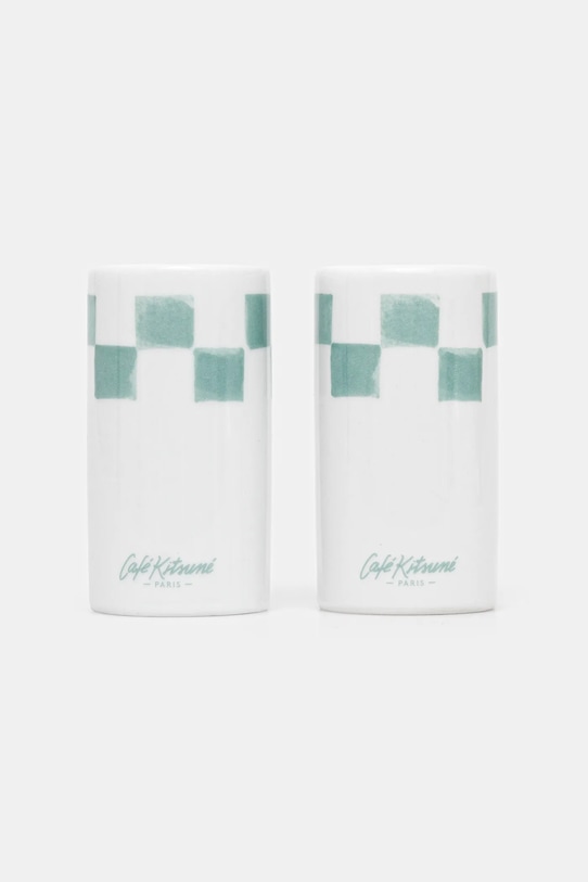 Posudica za sol i papar Café Kitsuné Checkerboard Porcelain Salt And Pepper PU08106O0010 bijela AW25