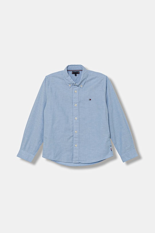 Dětská košile Tommy Hilfiger s elastanem modrá KB0KB10192.122.9BYA