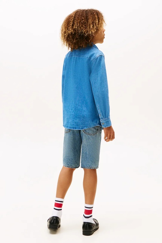 Tommy Hilfiger koszula jeansowa dziecięca niebieski KB0KB09688.9BYA