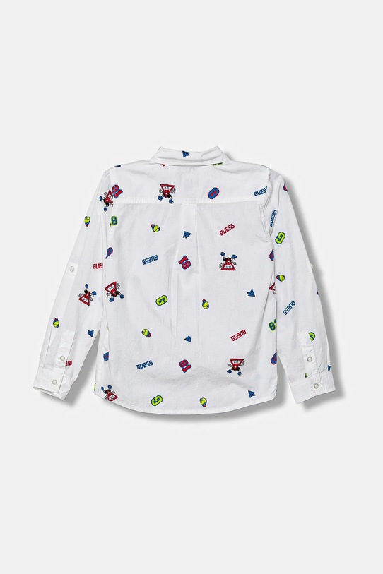 Guess koszula bawełniana dziecięca N5YH00.WBHQ1.9BYA biały AW25