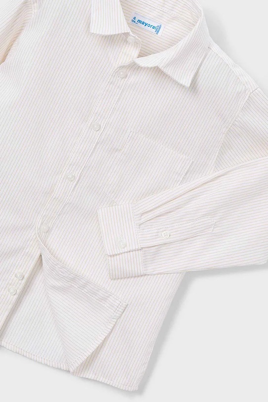 Băieți Mayoral cămașă de bumbac pentru copii 146.5A.Mini.9BYA bej