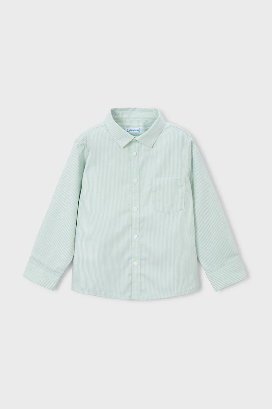 Mayoral cămașă de bumbac pentru copii lung verde 146.5A.Mini.9BYA
