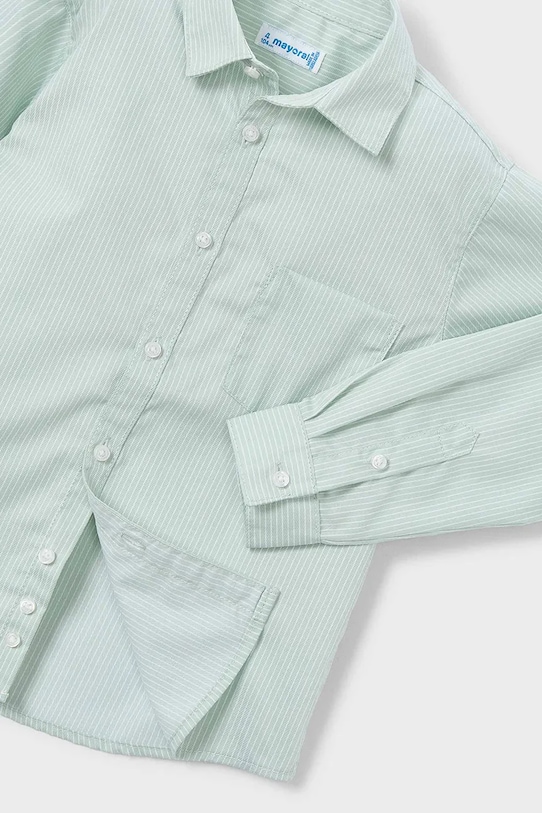 Băieți Mayoral cămașă de bumbac pentru copii 146.5A.Mini.9BYA verde