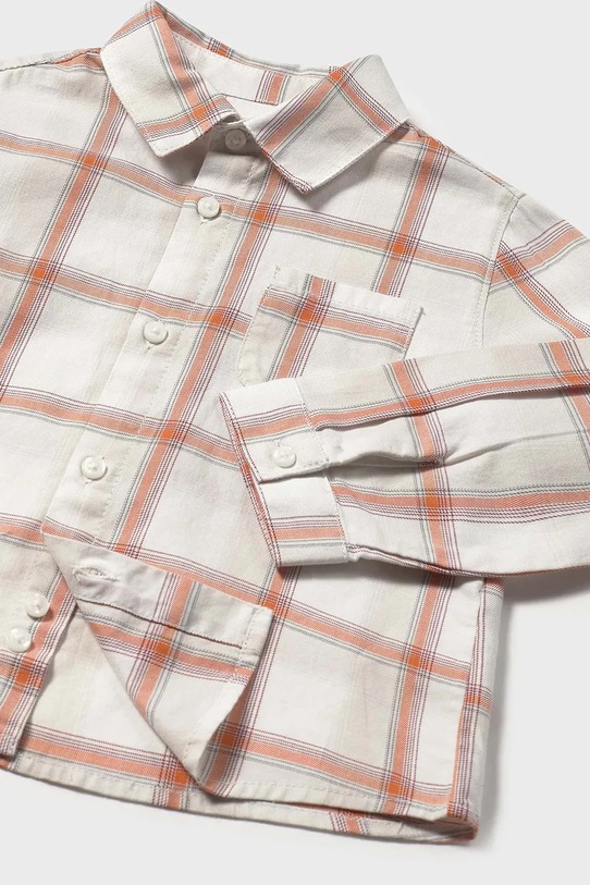 Chłopiec Mayoral koszula bawełniana dziecięca 2109.3B.Baby.9BYA pomarańczowy