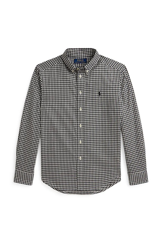 Παιδικό βαμβακερό πουκάμισο Polo Ralph Lauren casual μαύρο 323980977002