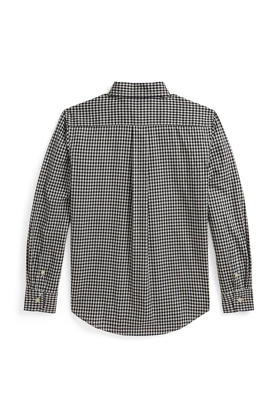 Παιδικό βαμβακερό πουκάμισο Polo Ralph Lauren 323980977002 μαύρο AW25