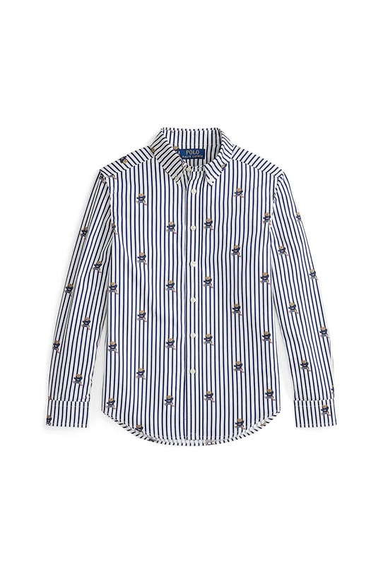 Košulja Polo Ralph Lauren bez uzorka mornarsko plava 323979326001