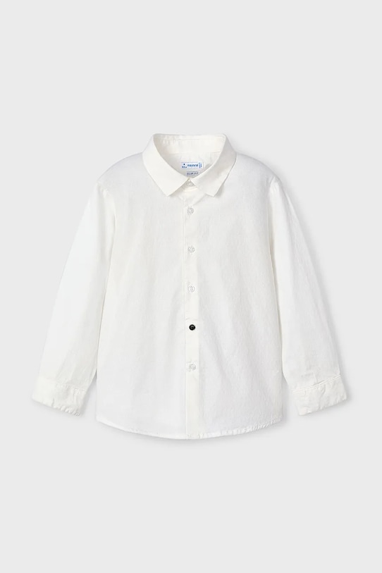 Mayoral koszula dziecięca z elastanem biały 4130.5H.Mini.9BYA