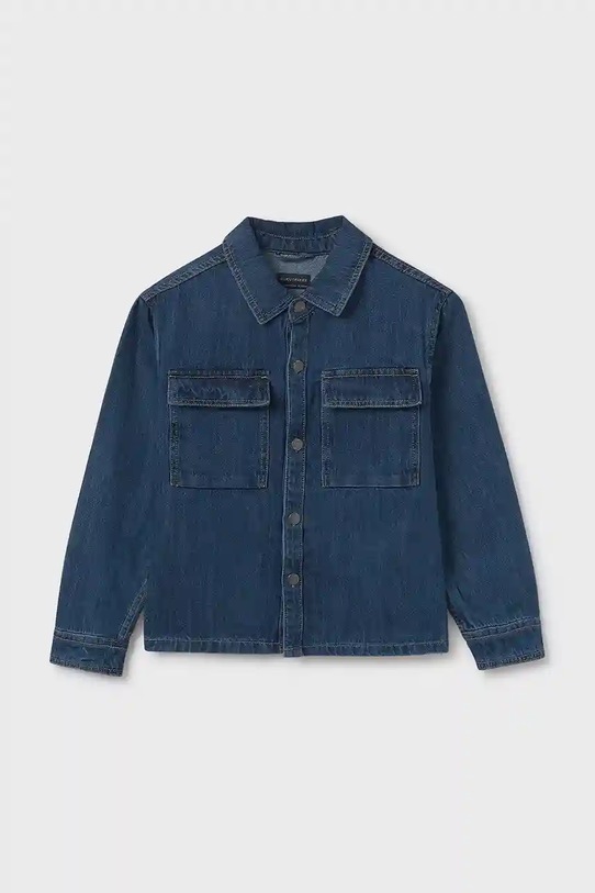Mayoral cămașă din denim pentru copii 7105.7A.Junior.9BYA albastru AW25