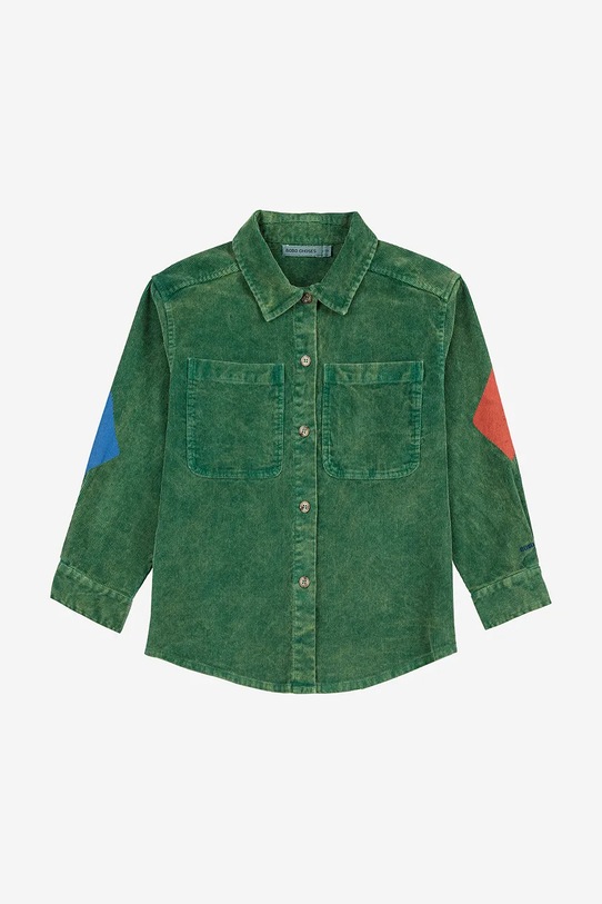 Bobo Choses koszula dziecięca Bobo Joker 225AC056 zielony AW25