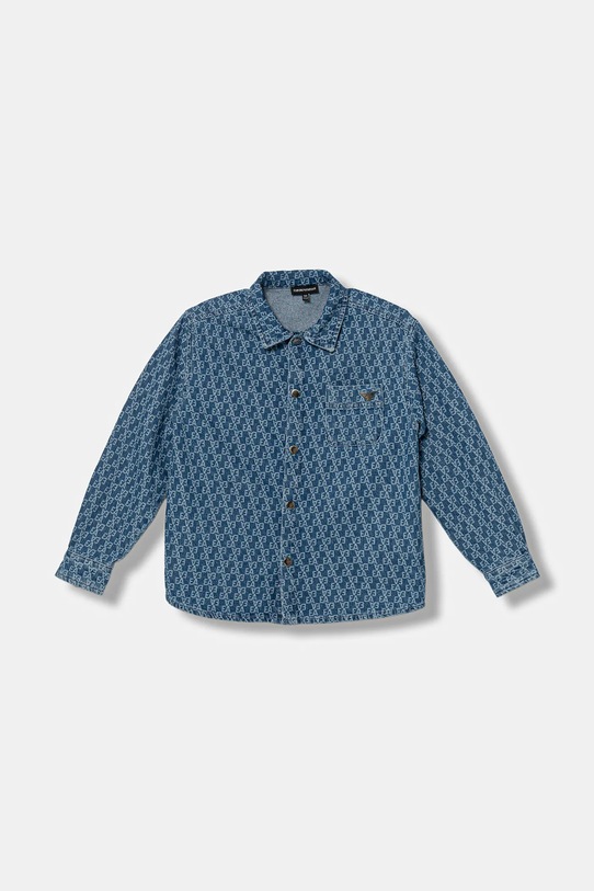 Emporio Armani camicia jeans bambino/a lunga blu EB000780.AF19479
