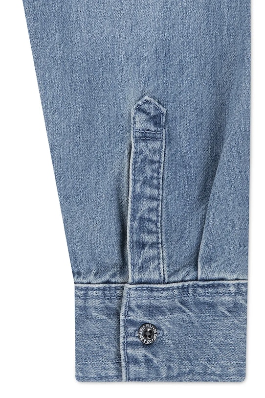 Παιδικό βαμβακερό πουκάμισο Levi's NEW BARSTOW WESTERN SHIRT μπλε 8EL534