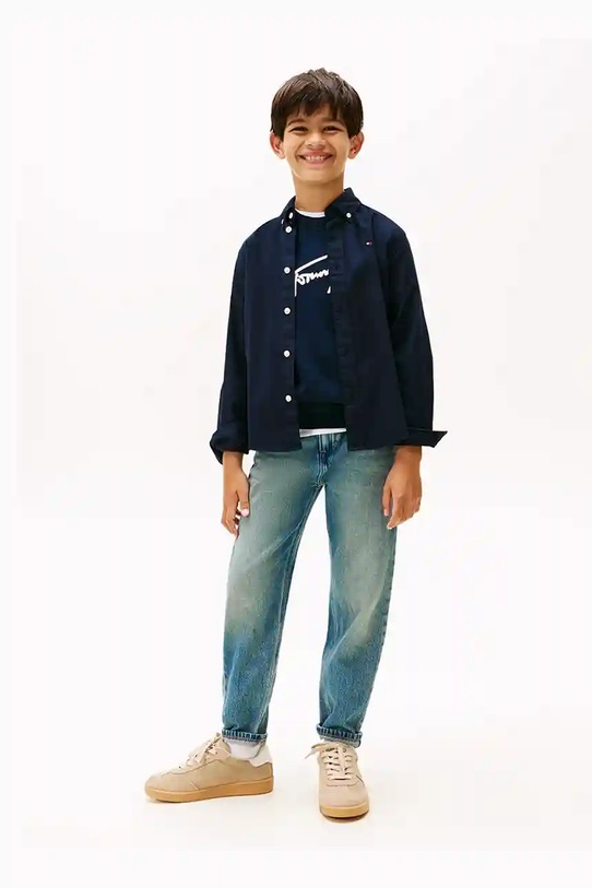 Детская рубашка Tommy Hilfiger тёмно-синий KB0KB10192.104.122.9BYA