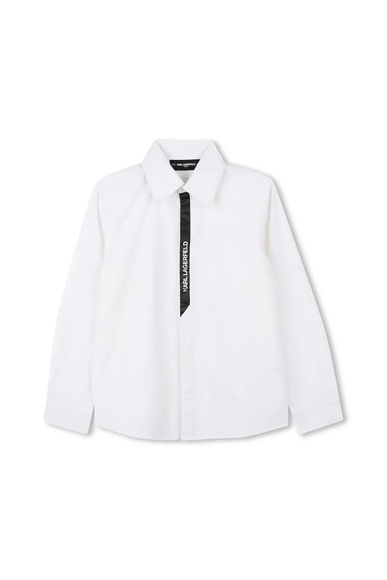 Karl Lagerfeld camicia di cotone per bambini Z30626.114.150 bianco AW25