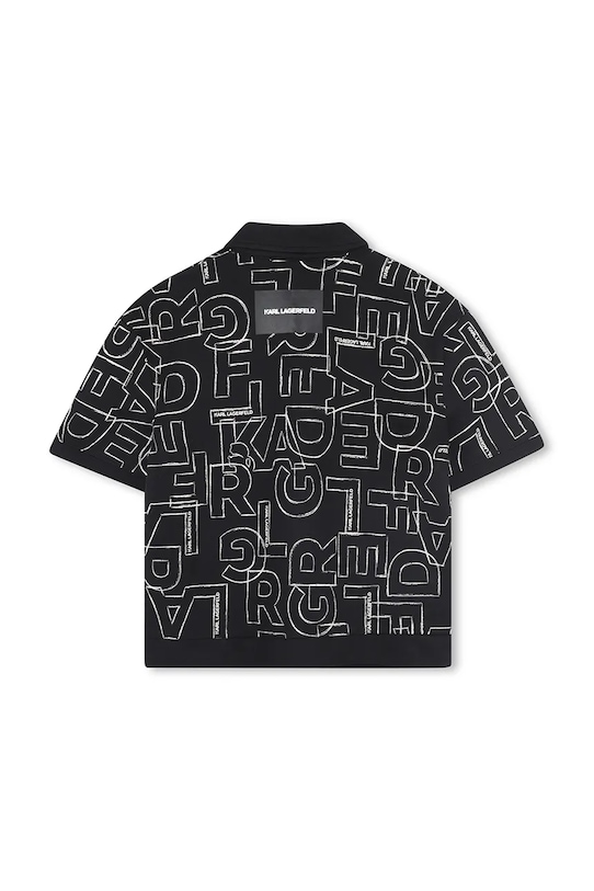 Băieți Karl Lagerfeld cămașă de bumbac pentru copii Z31036.114.150 negru