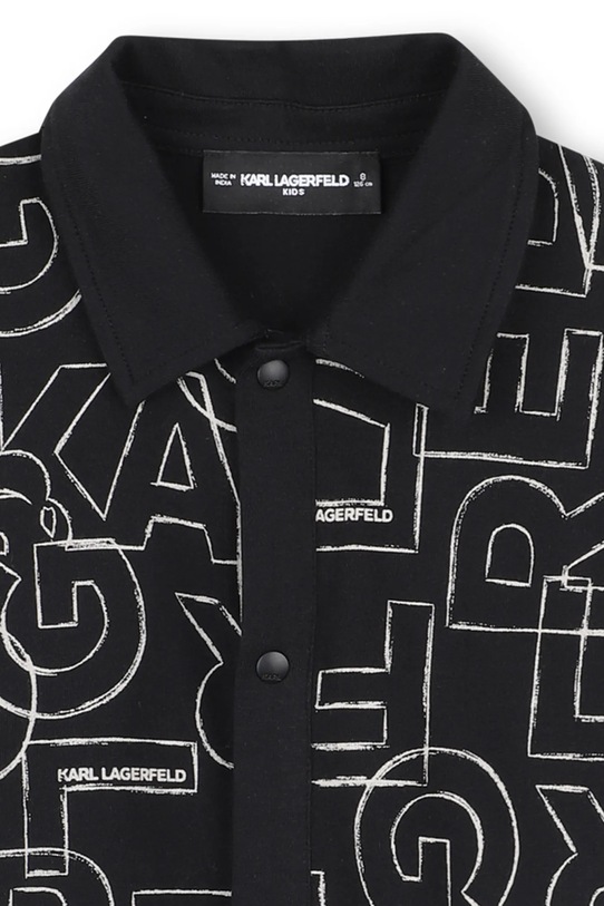Karl Lagerfeld cămașă de bumbac pentru copii negru Z31036.114.150