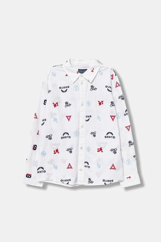 Guess koszula bawełniana dziecięca casual biały N5BH00.W9CL1.9BYA