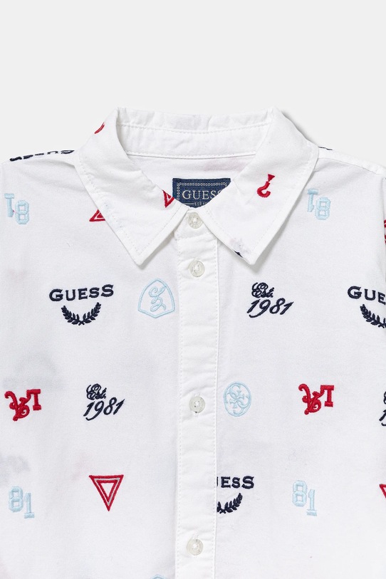 Chłopiec Guess koszula bawełniana dziecięca N5BH00.W9CL1.9BYA biały
