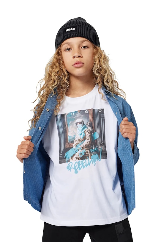 HUGO koszula jeansowa dziecięca G00528.162.174