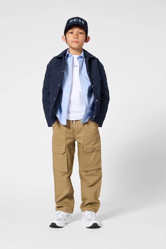 BOSS camicia di cotone per bambini lunga blu J52675.102.108