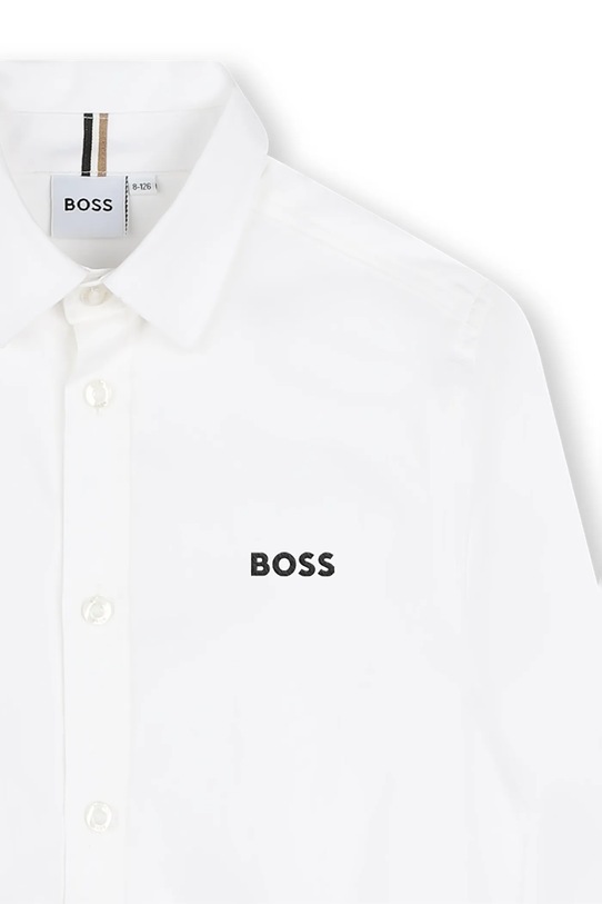 Αγορίστικα Παιδικό βαμβακερό πουκάμισο BOSS J52675.102.108 μαύρο