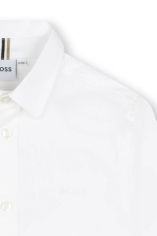 Παιδικό βαμβακερό πουκάμισο BOSS λευκό J52675.162.174