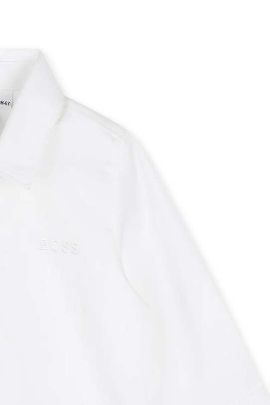 Băieți BOSS cămașă din bumbac pentru bebeluși J52681.71.81 alb