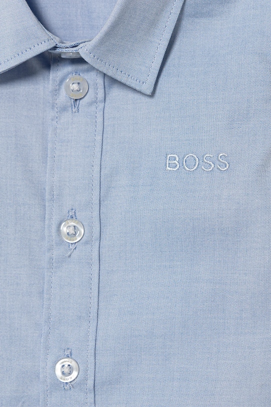 Dečki Bombažna srajca za dojenčka BOSS J52681.71.81 modra