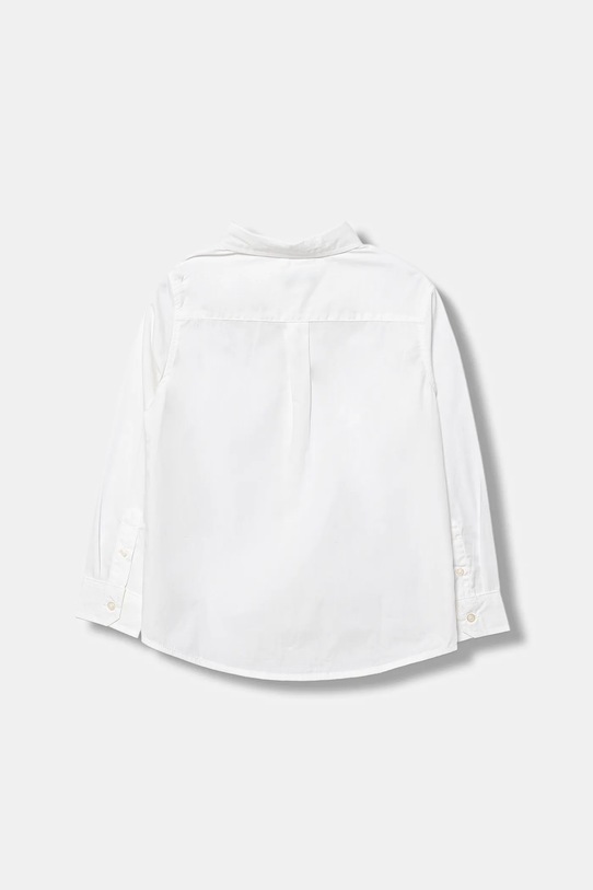 Детская хлопковая рубашка United Colors of Benetton 54AZCQ00R.G.Reprop.9BYA белый AW25