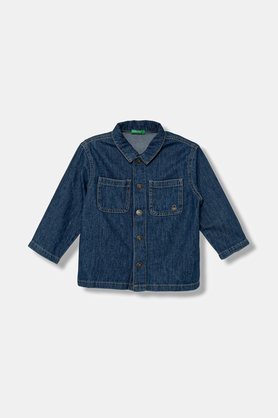 United Colors of Benetton koszula jeansowa dziecięca bawełna niebieski 5AD6GQ02U.P.seasonal