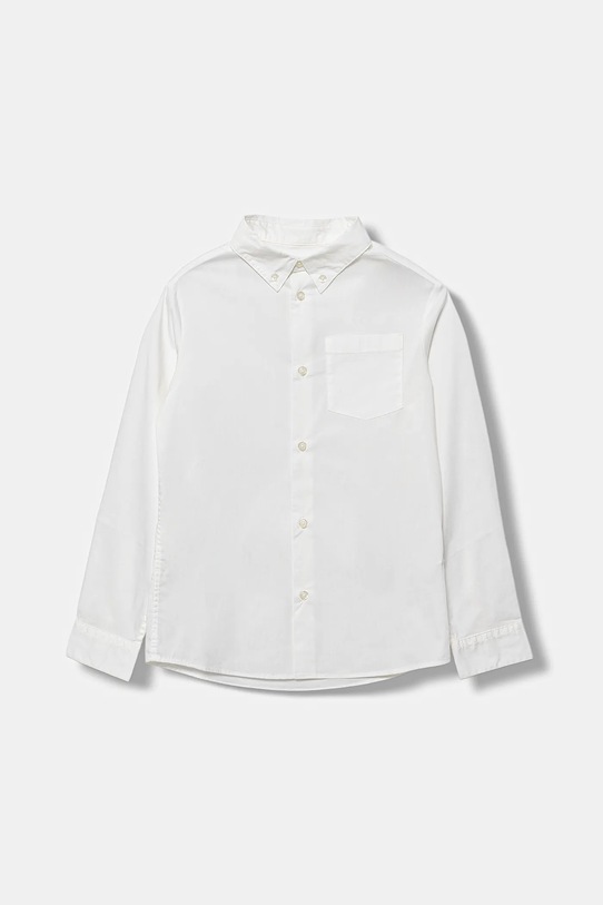 Παιδικό πουκάμισο United Colors of Benetton με ελαστάν λευκό 5AWRCQ04E.G.seasonal