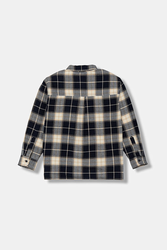 Παιδικό βαμβακερό πουκάμισο United Colors of Benetton 5LQHCQ04B.G.seasonal σκούρο μπλε AW25