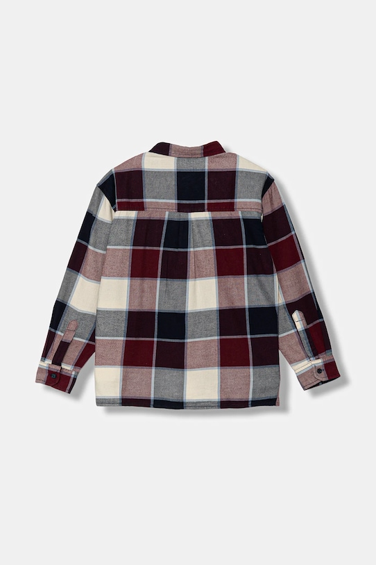 Παιδικό βαμβακερό πουκάμισο United Colors of Benetton 5LQHCQ04B.G.seasonal μπορντό AW25