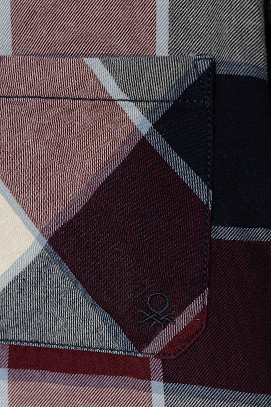 Αγορίστικα Παιδικό βαμβακερό πουκάμισο United Colors of Benetton 5LQHCQ04B.G.seasonal μπορντό