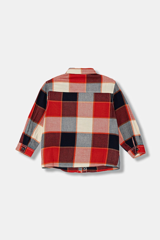 Παιδικό βαμβακερό πουκάμισο United Colors of Benetton 5LQHGQ02S.P.seasonal κόκκινο AW25
