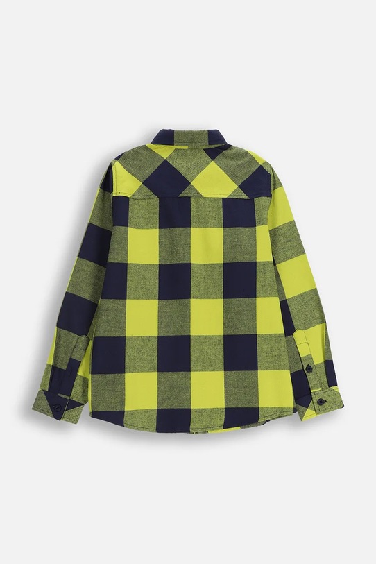 Coccodrillo koszula bawełniana dziecięca ZC5136101SBJ zielony AW25
