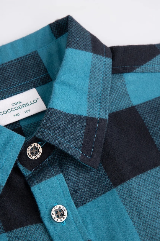 Băieți Coccodrillo cămașă de bumbac pentru copii ZC5136101CBJ turcoaz