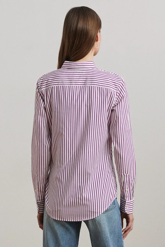 Lauren Ralph Lauren koszula bawełniana 200970764 fioletowy AW25