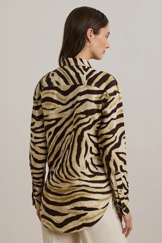 Льняная рубашка Lauren Ralph Lauren 200970776 белый AW25