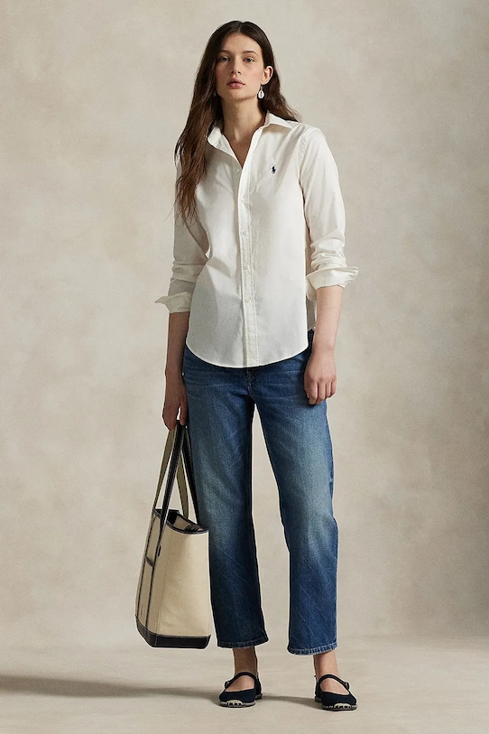 Дрехи Памучна риза Polo Ralph Lauren 211A92177 бежов