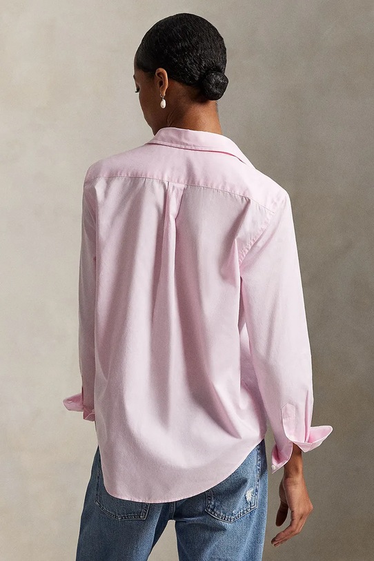 Polo Ralph Lauren koszula bawełniana 211A92177 różowy AW25